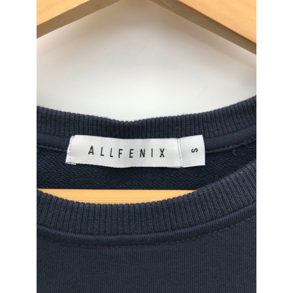 Allfenix Sweatshirt Crop TracK Top Small Navy Blue - Picture 5 of 7